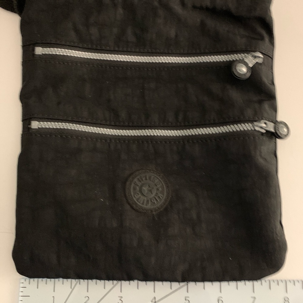Kipling Black Mini Crossbody Bag with Silver Accents